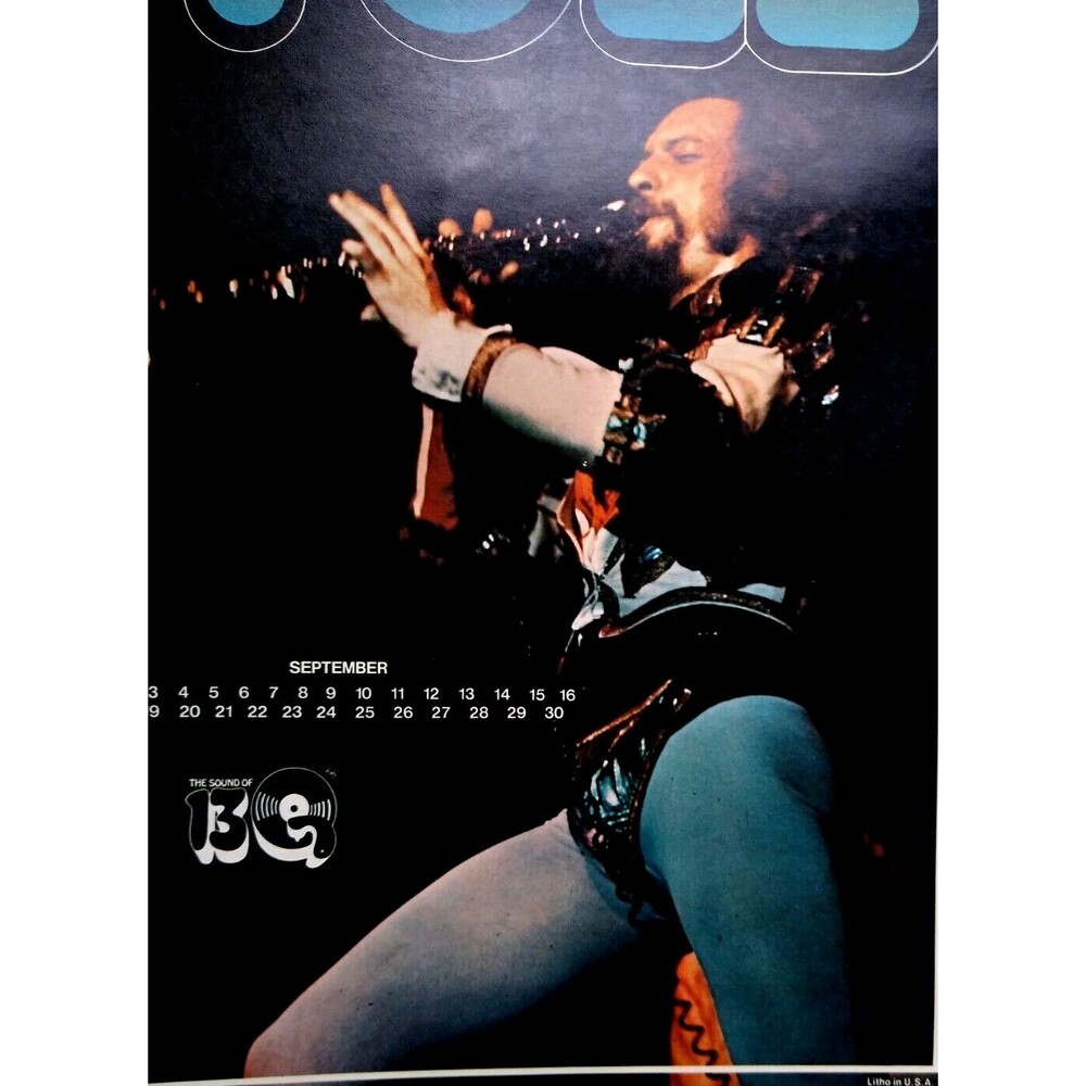 Jethro Tull Band Poster Original 1975 Prog Art Rock Music 22" Wall Art UNUSED